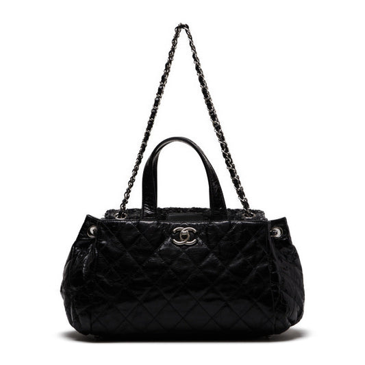 Chanel Portobello 2way Bag Handbag Calf Black