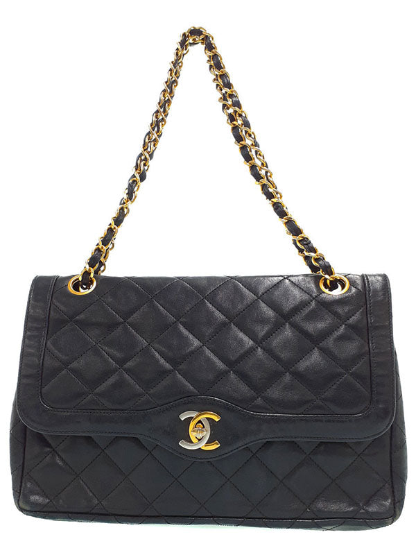 Chanel Matelasse Chain Shoulder Bag Black