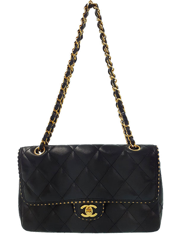 Chanel Matelasse Chain Shoulder Bag Black