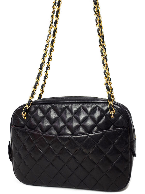 Chanel Matelasse Chain Shoulder Bag Black