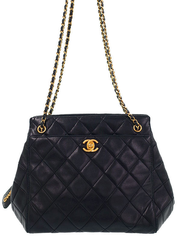 Chanel Matelasse Chain Shoulder Bag Black