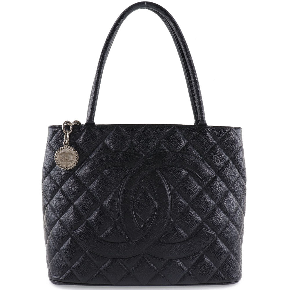 Chanel Reprint Tote Cocomark Matte Caviar Skin Black Handbag