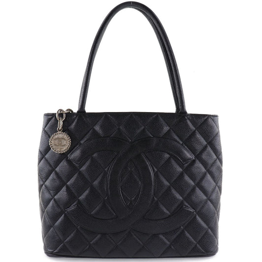Chanel Reprint Tote Cocomark Matte Caviar Skin Black Handbag
