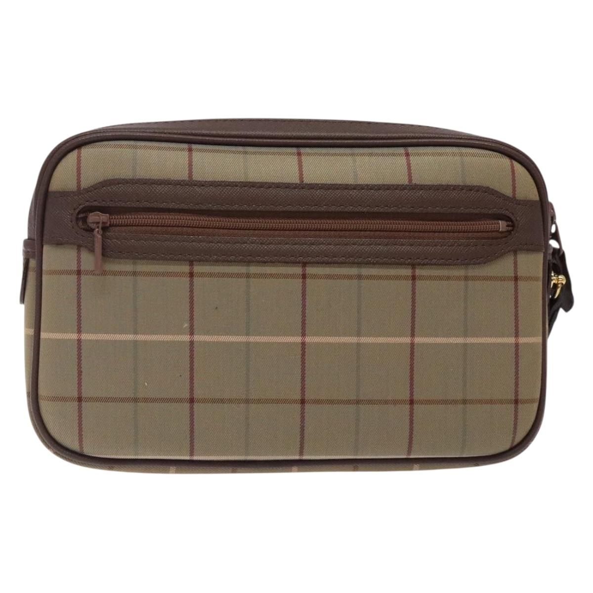 Burberry Nova Check Beige Canvas Clutch Bag ( )