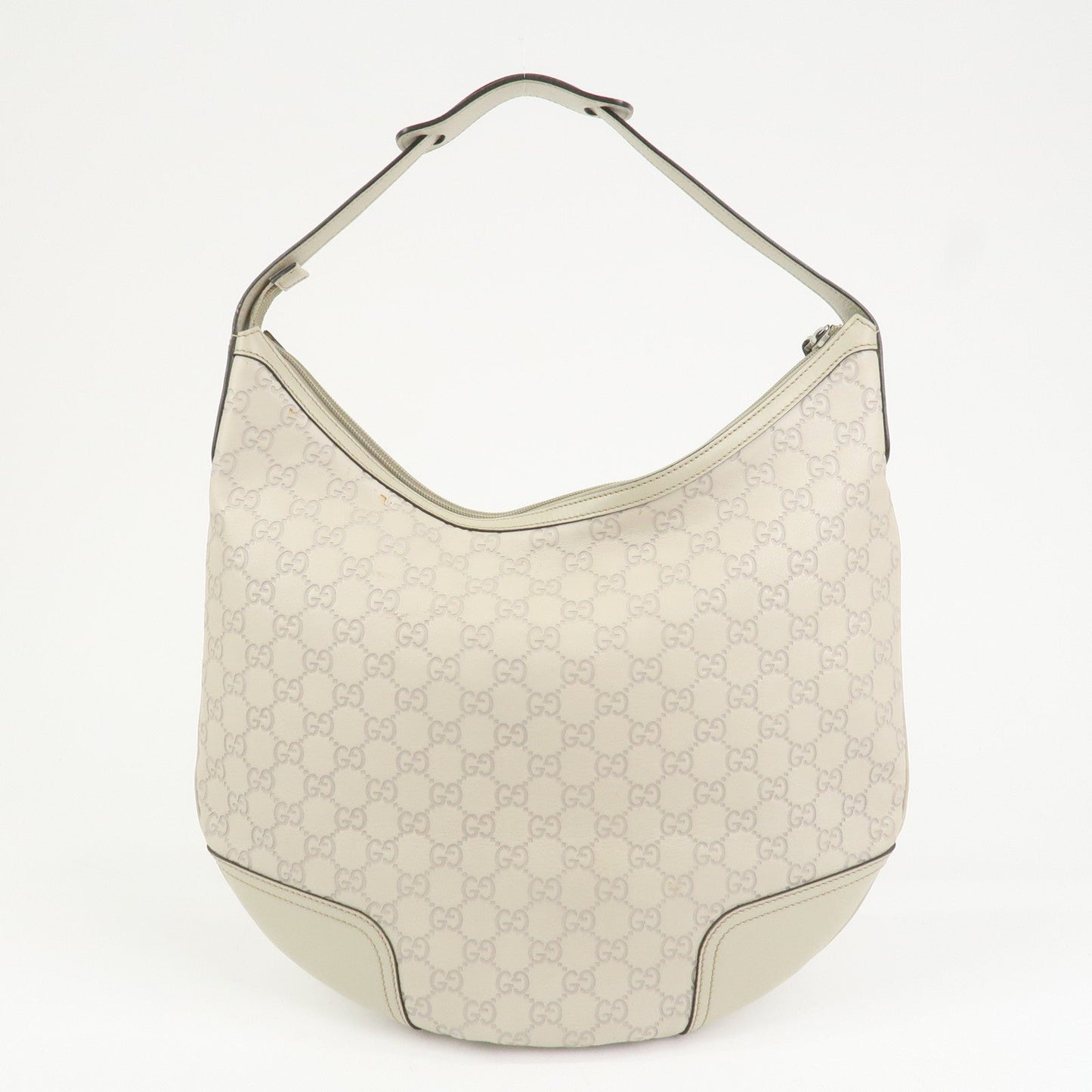 GUCCI Sherry Guccissima Leather Shoulder Bag Ivory 293596