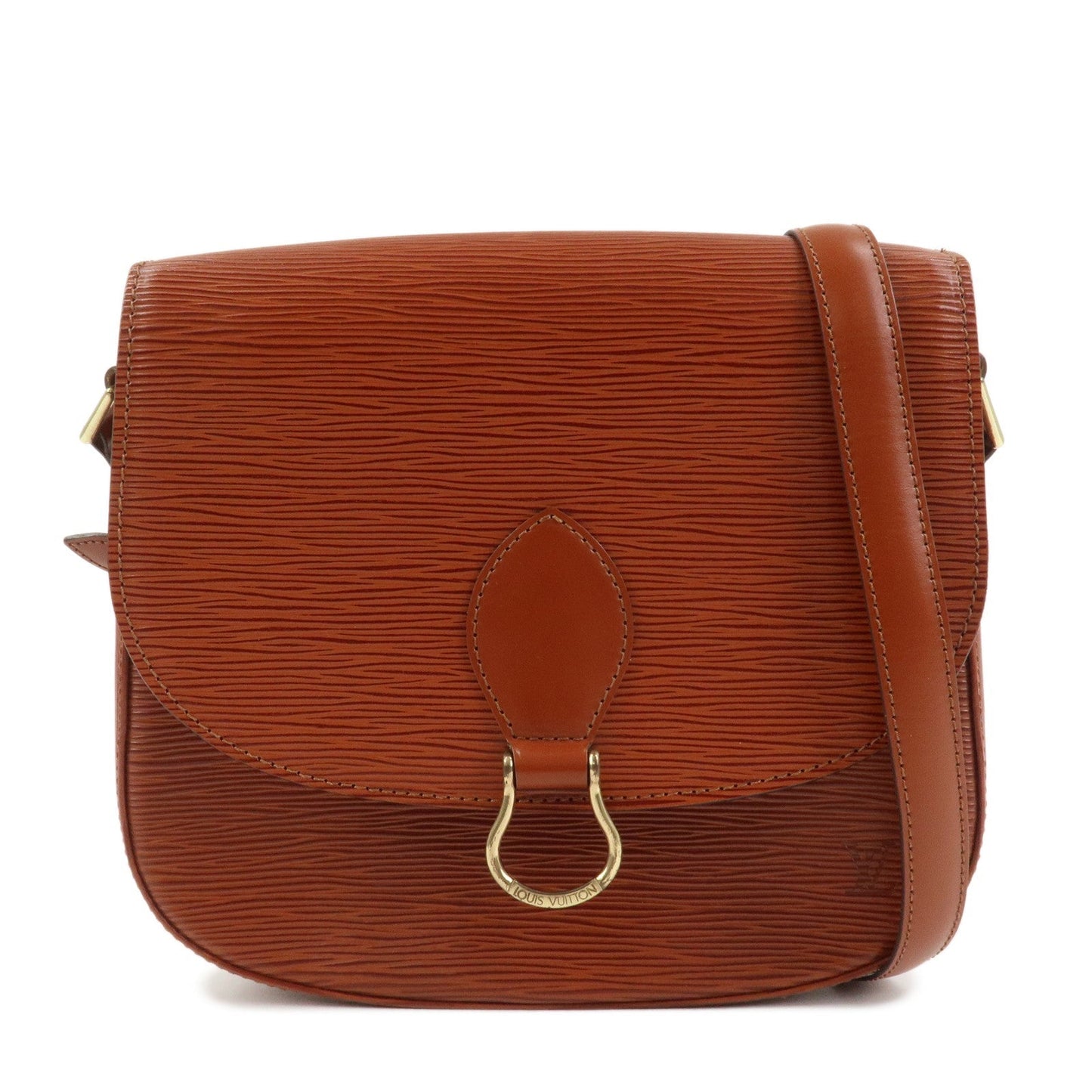 Louis Vuitton Epi Saint Cloud Shoulder Bag Kenya Brown M52193