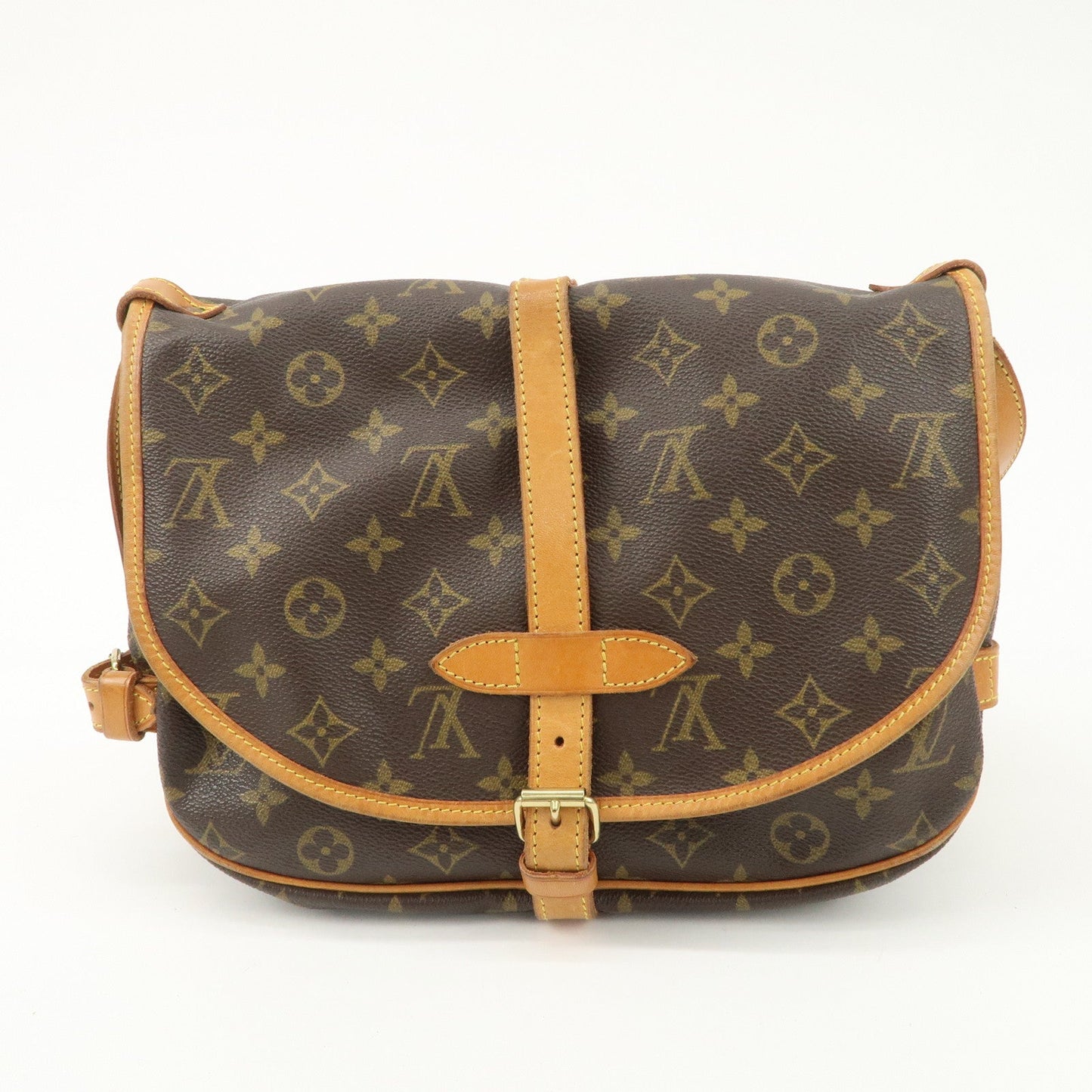 Louis Vuitton Monogram Saumur 30 Shoulder Bag Brown M42256