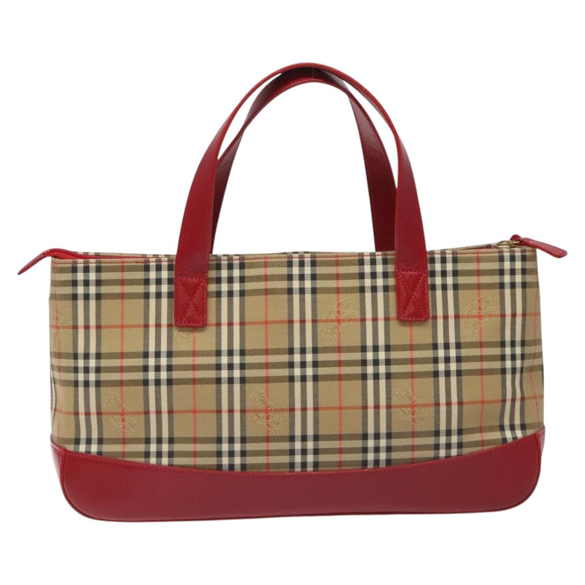 Burberry Nova Check Beige Canvas Handbag ( )