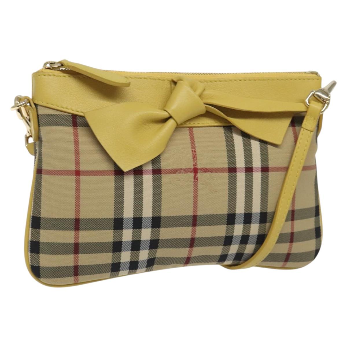Burberry Nova Check Beige Canvas Shoulder Bag ( )