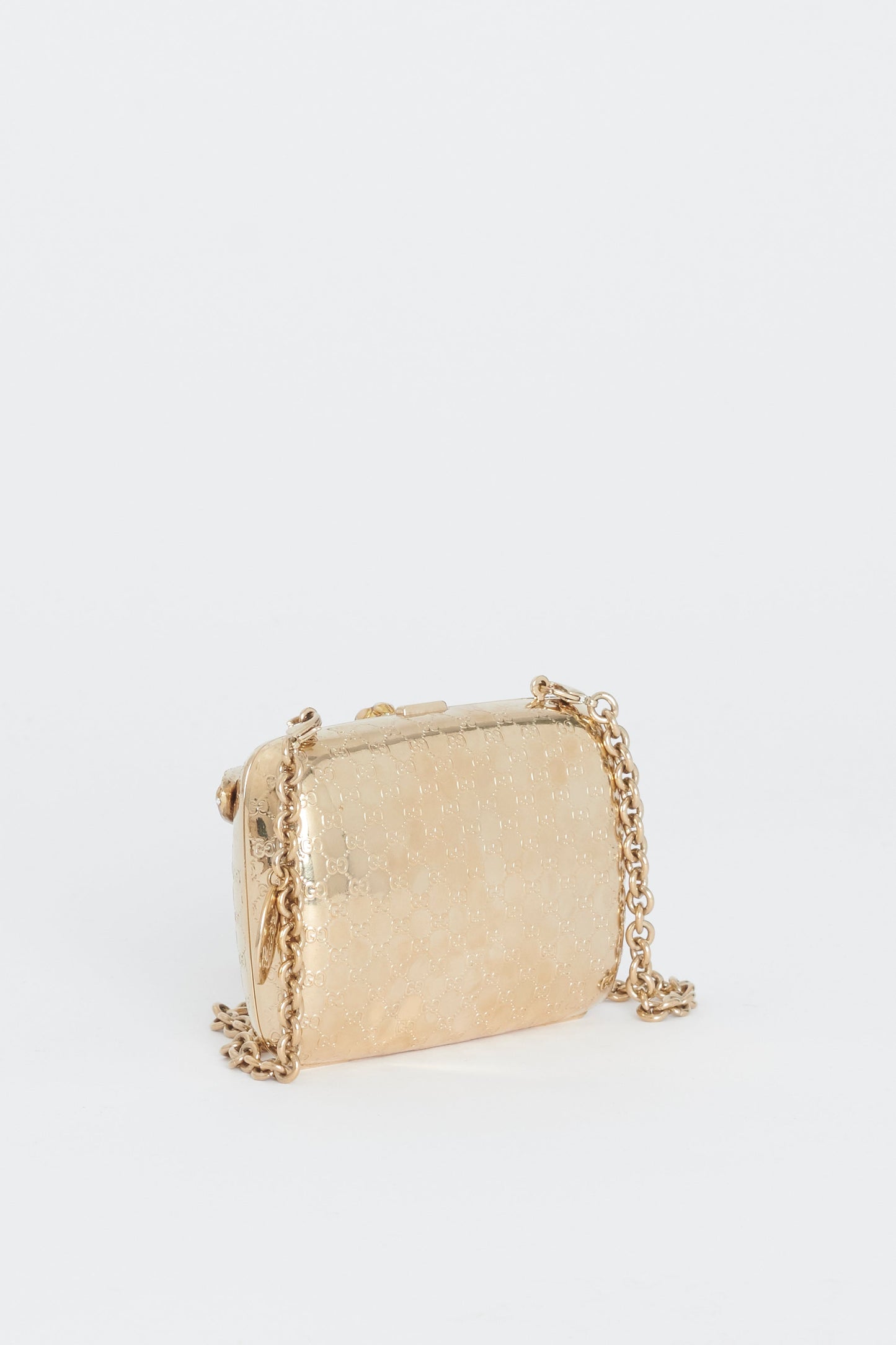 Gucci Guccissima Gold Leather Chain Handbag
