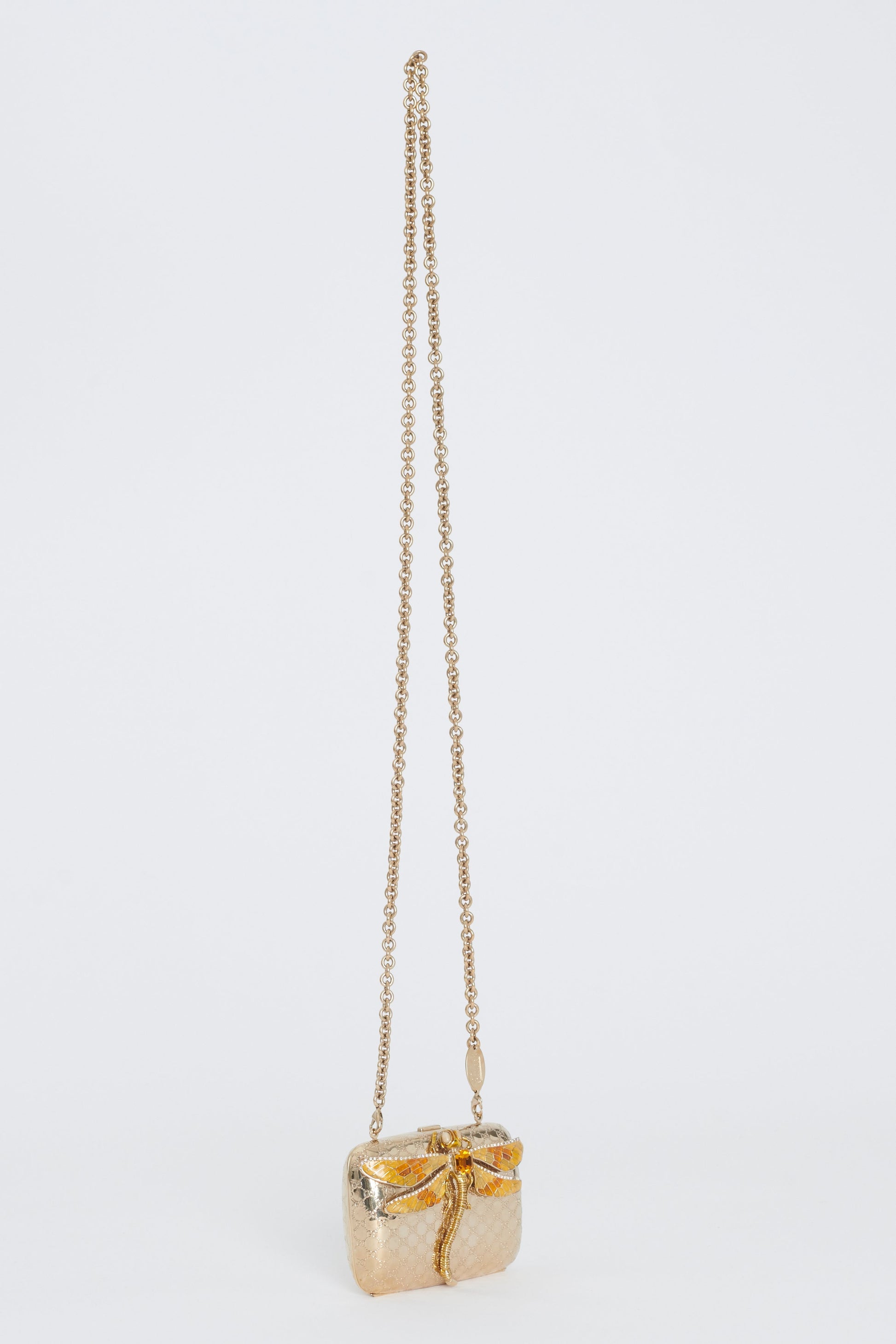 Gucci Guccissima Gold Leather Chain Handbag