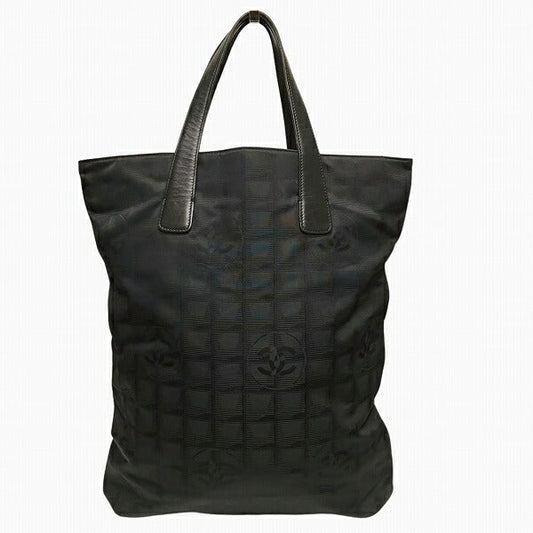 Chanel New Travel Line Nylon Jacquard Leather Tote Bag