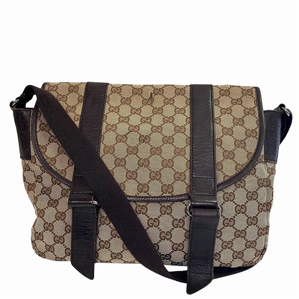 Gucci GG Canvas Leather Shoulder Bag