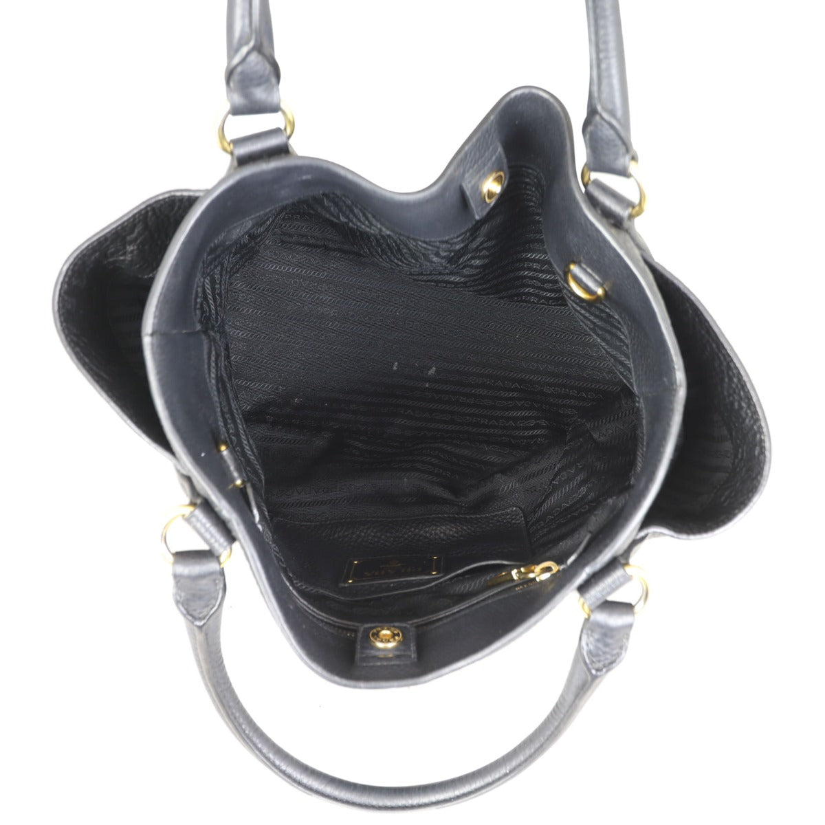Prada Vitello Daino Side Pocket Tote