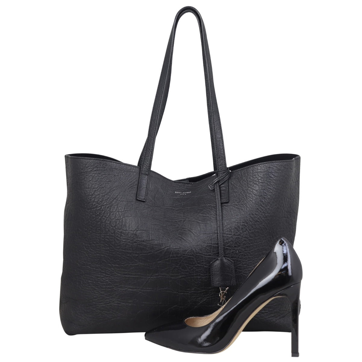 Saint Laurent Shopping Tote Croc Embossed