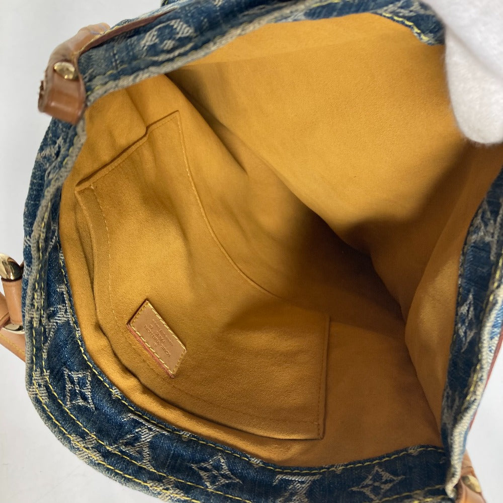 LOUIS VUITTON Shoulder Bag Monogram denim blue Monogram denim Flat Shopper Women