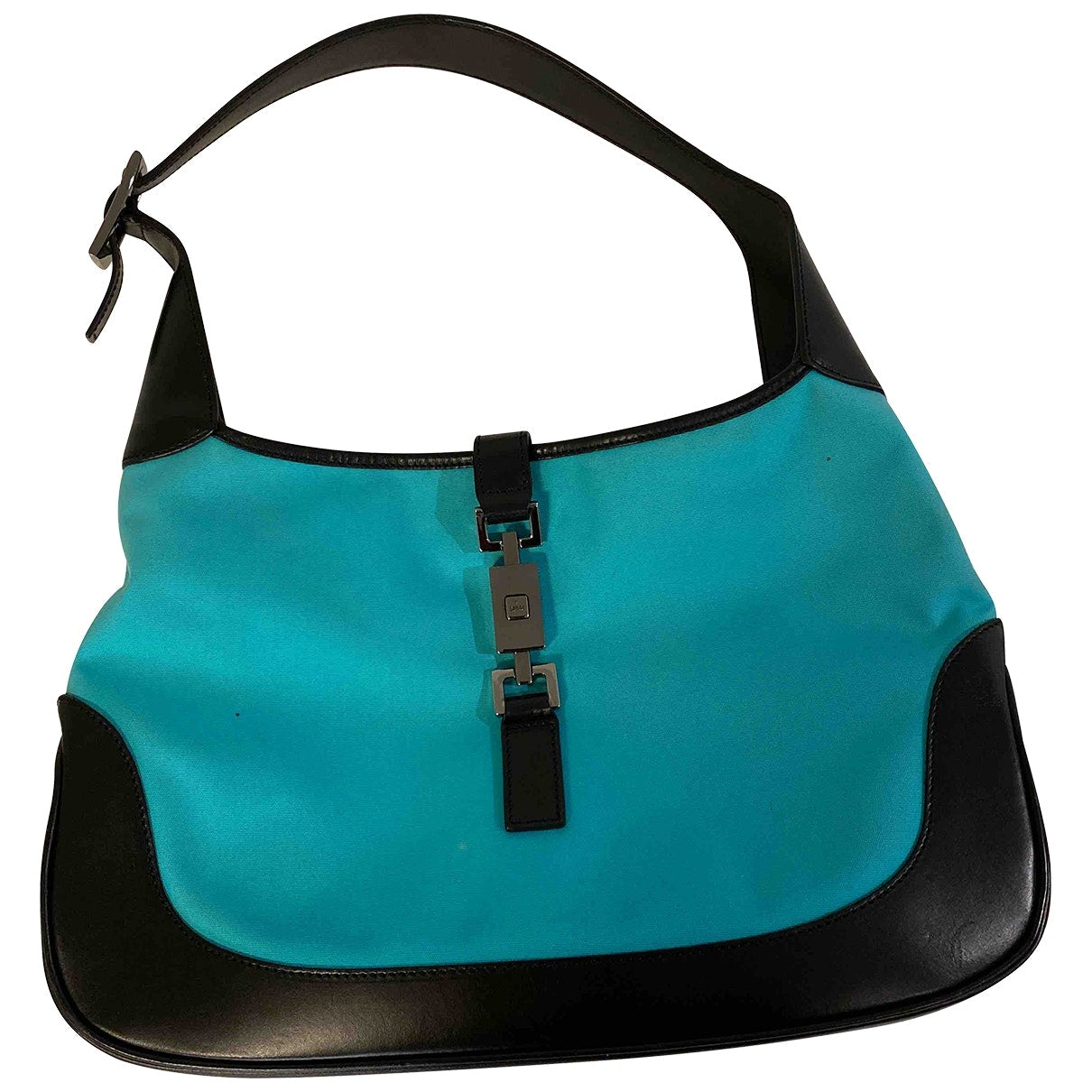 Gucci jackie    turquoise cloth handbag