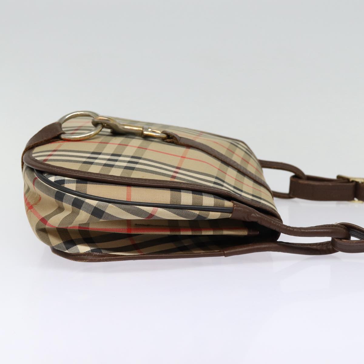 Burberry Vintage Check Brown Canvas Shoulder Bag ( )