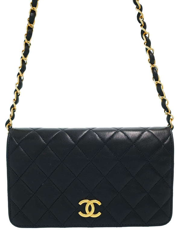 Chanel Mini Matelasse Chain Shoulder Bag Black