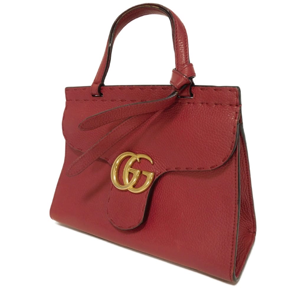 Gucci GG Marmont Embossed Calf Leather 2way Handbag