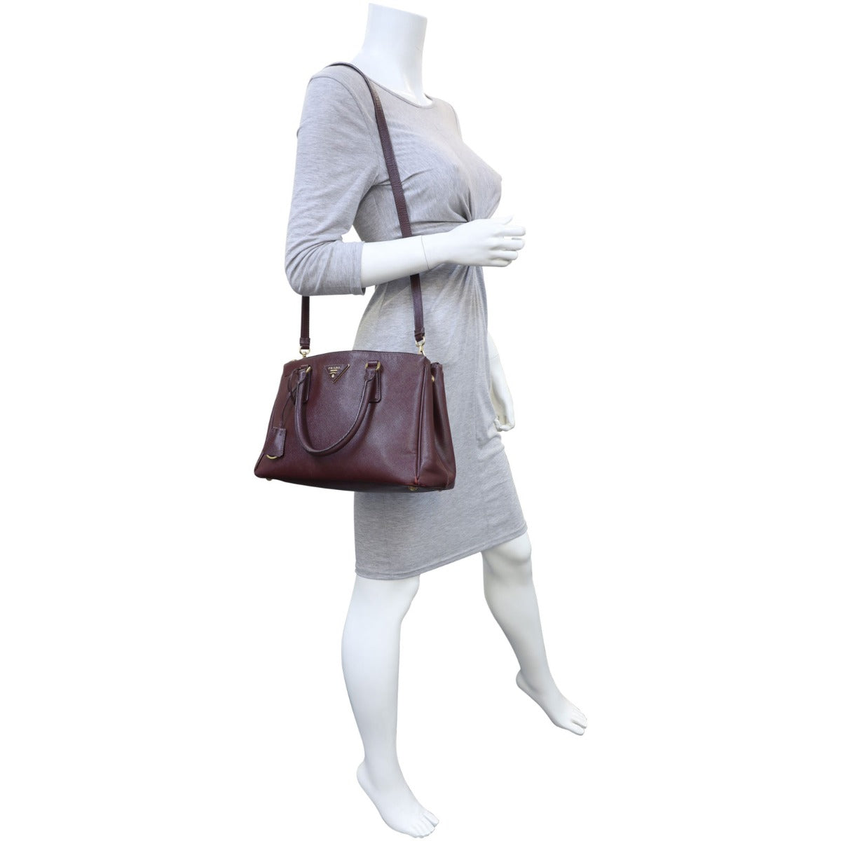 Prada Saffiano Galleria Double Zip Tote Small