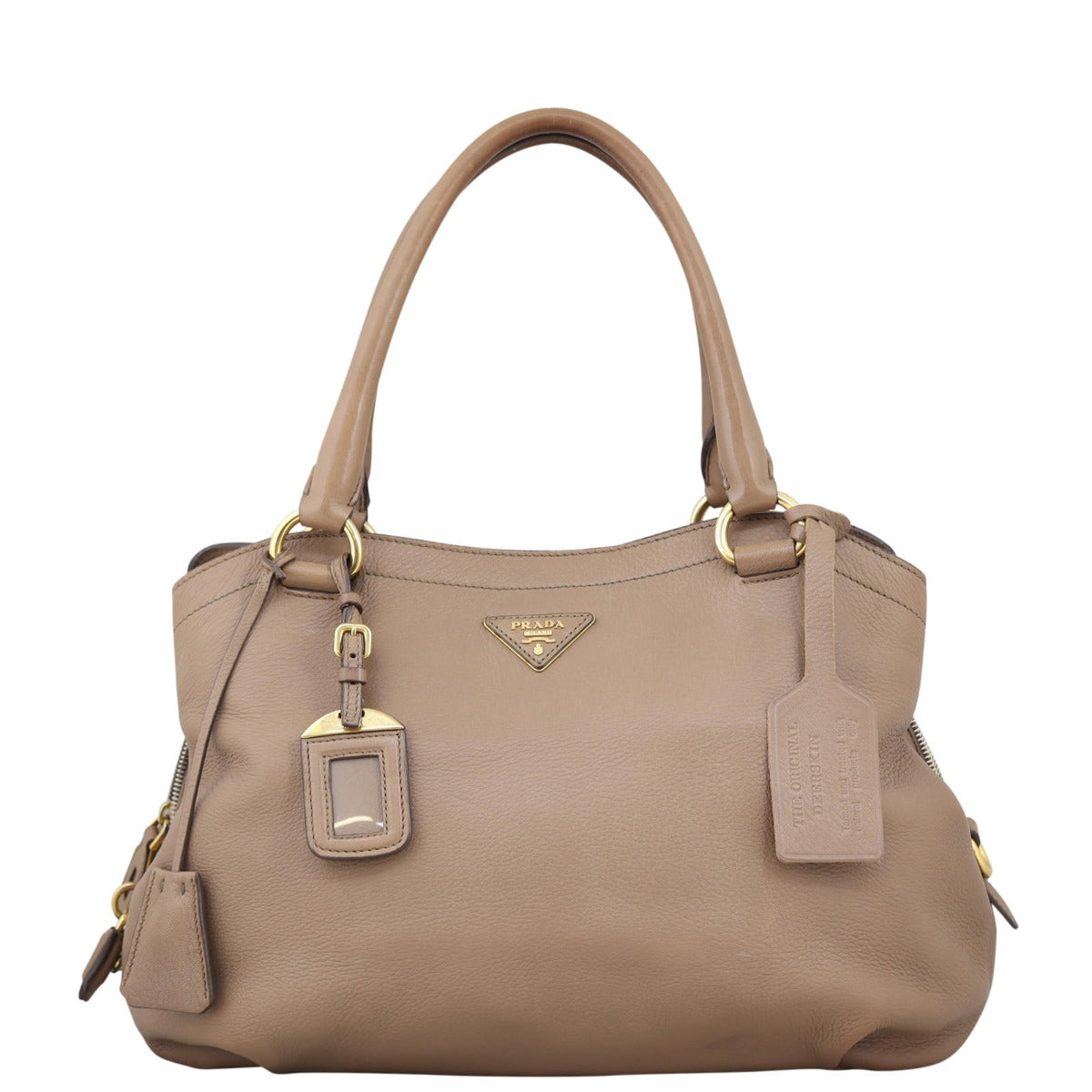 Prada Vitello Cervo Shopping Tote