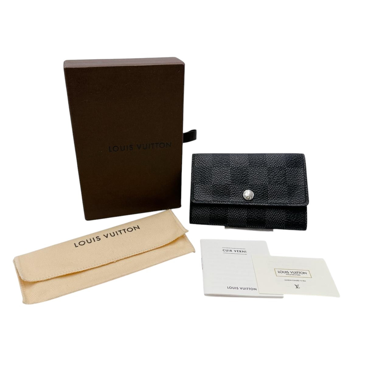 LOUIS VUITTON Key case Key holder  N62662 Damier Grafitto Canvas black Key case Key holder for 6 pieces Damier Grafitte Multicles6 unisex(Unisex)
