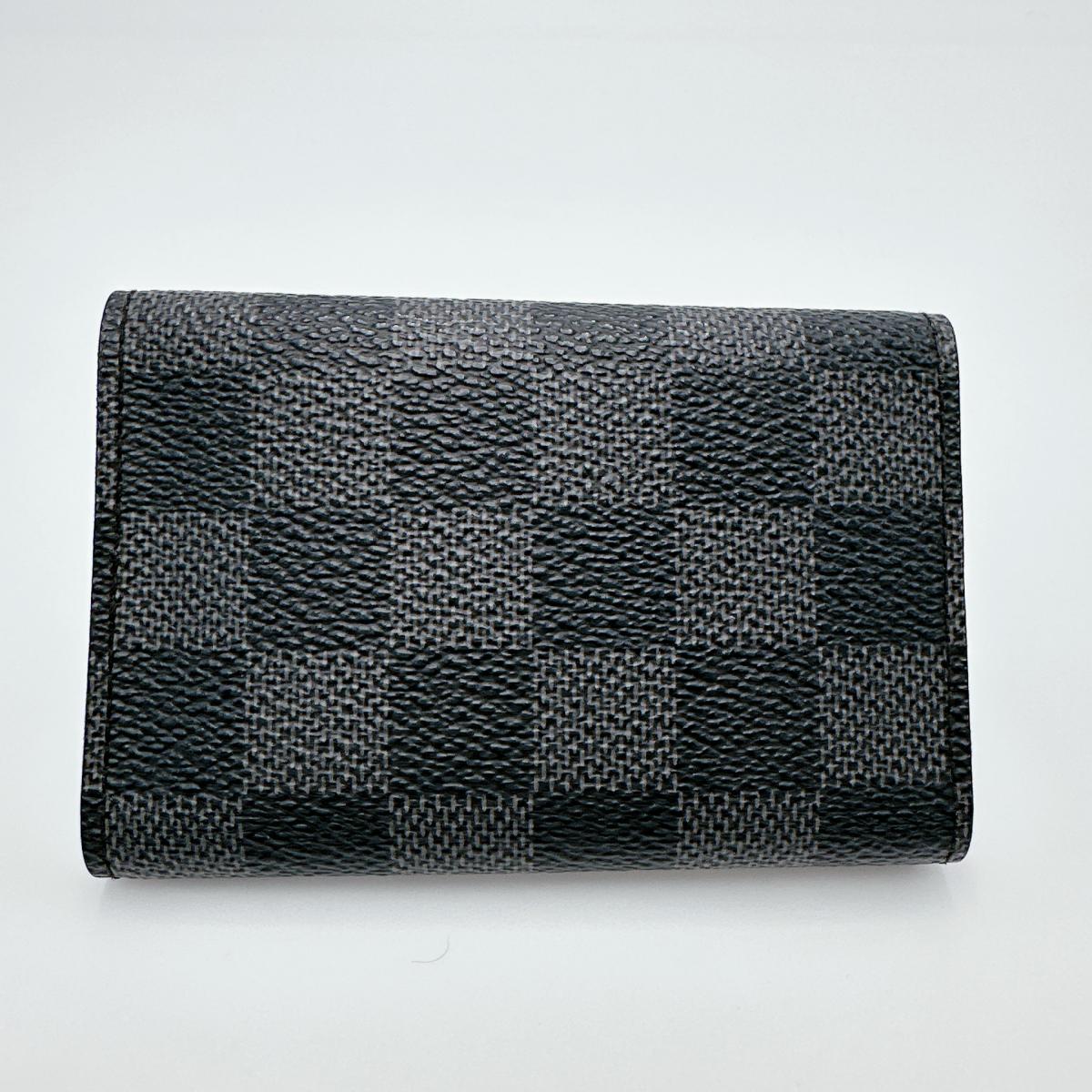 LOUIS VUITTON Key case Key holder  N62662 Damier Grafitto Canvas black Key case Key holder for 6 pieces Damier Grafitte Multicles6 unisex(Unisex)