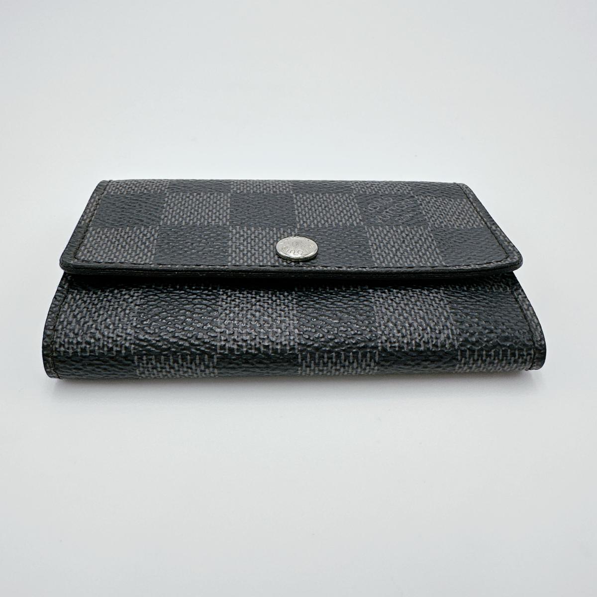 LOUIS VUITTON Key case Key holder  N62662 Damier Grafitto Canvas black Key case Key holder for 6 pieces Damier Grafitte Multicles6 unisex(Unisex)