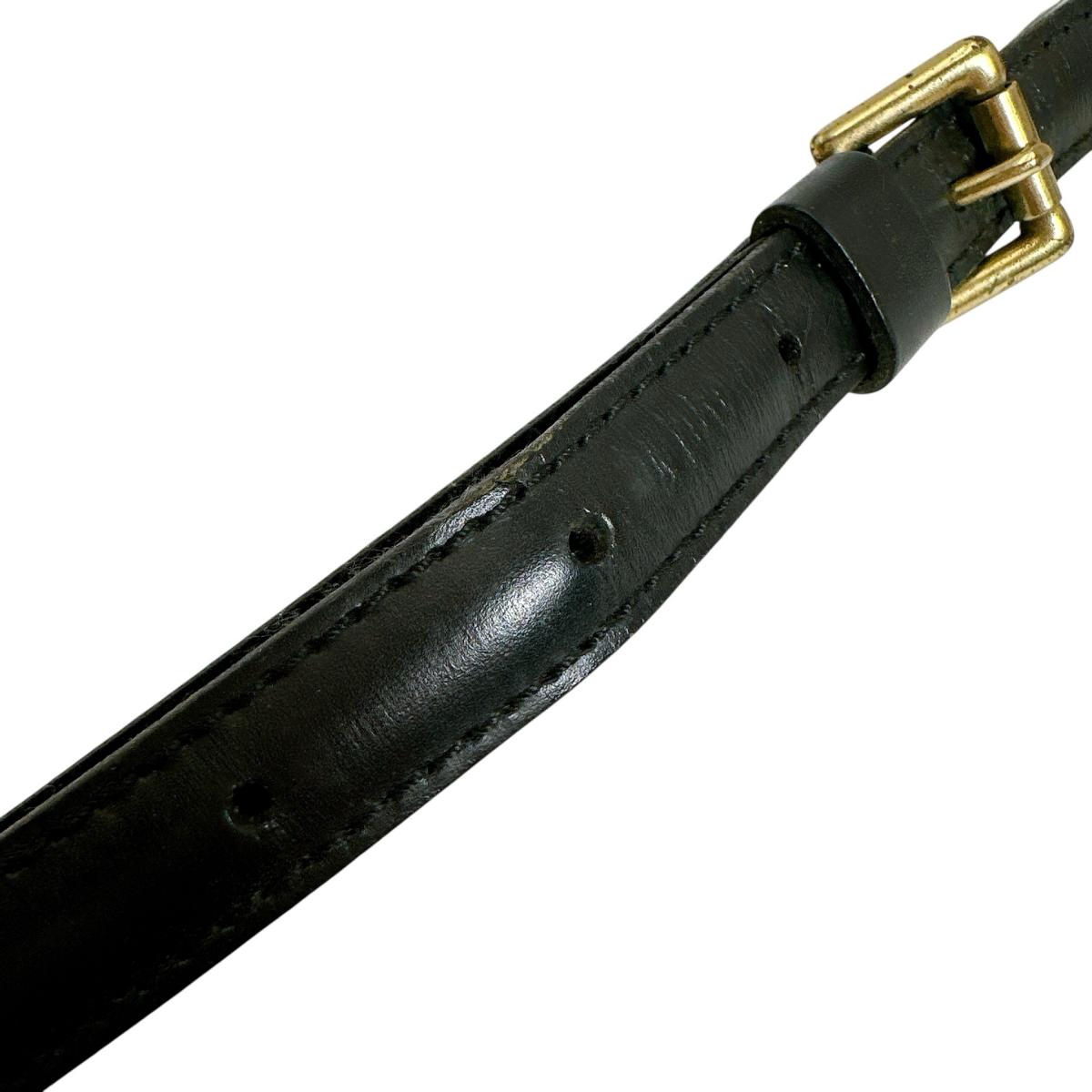 LOUIS VUITTON Shoulder strap Epi Leather black Epi Bag accessories