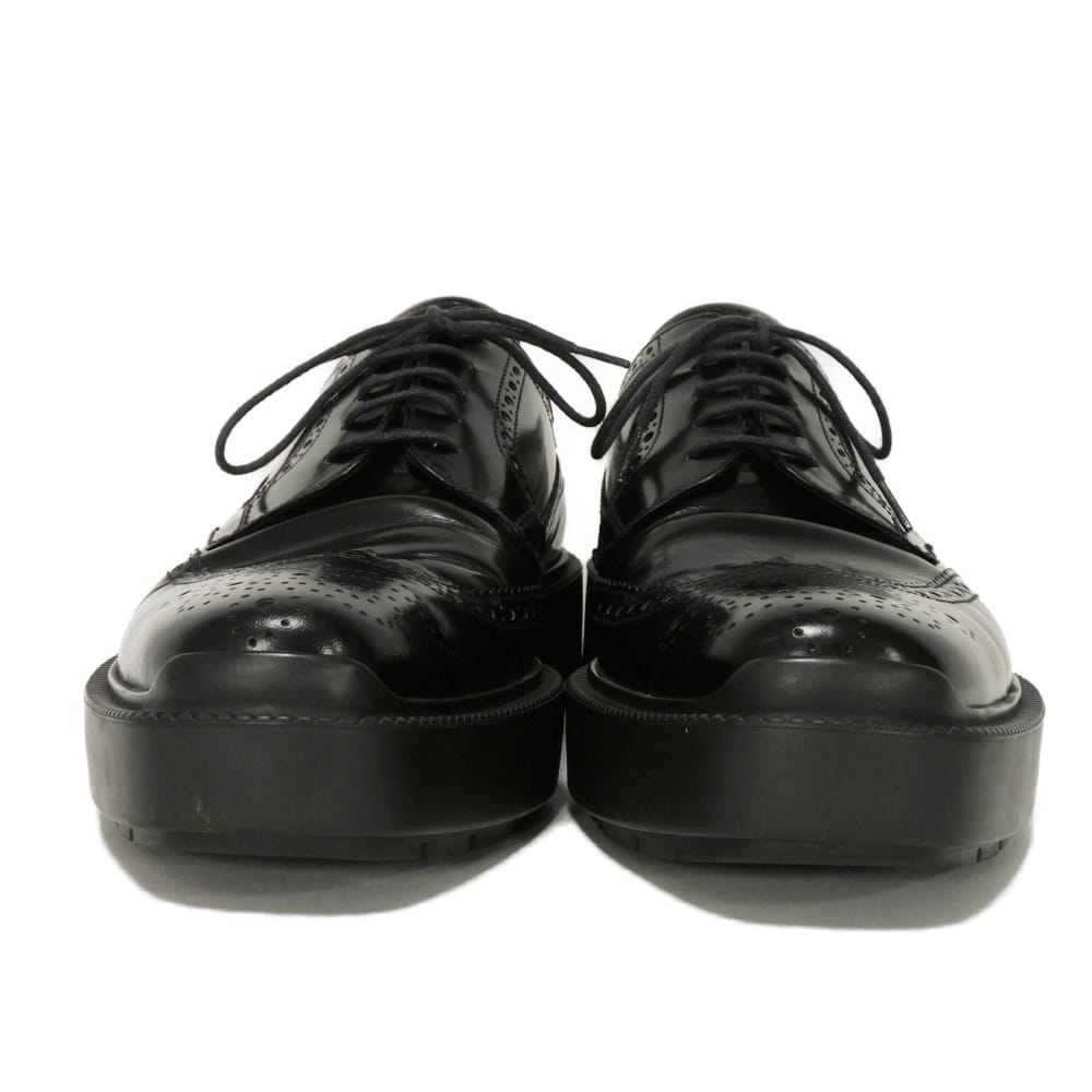 PRADA Dress shoes 2EE153 Calf leather black Plat form Medallion Wingtip