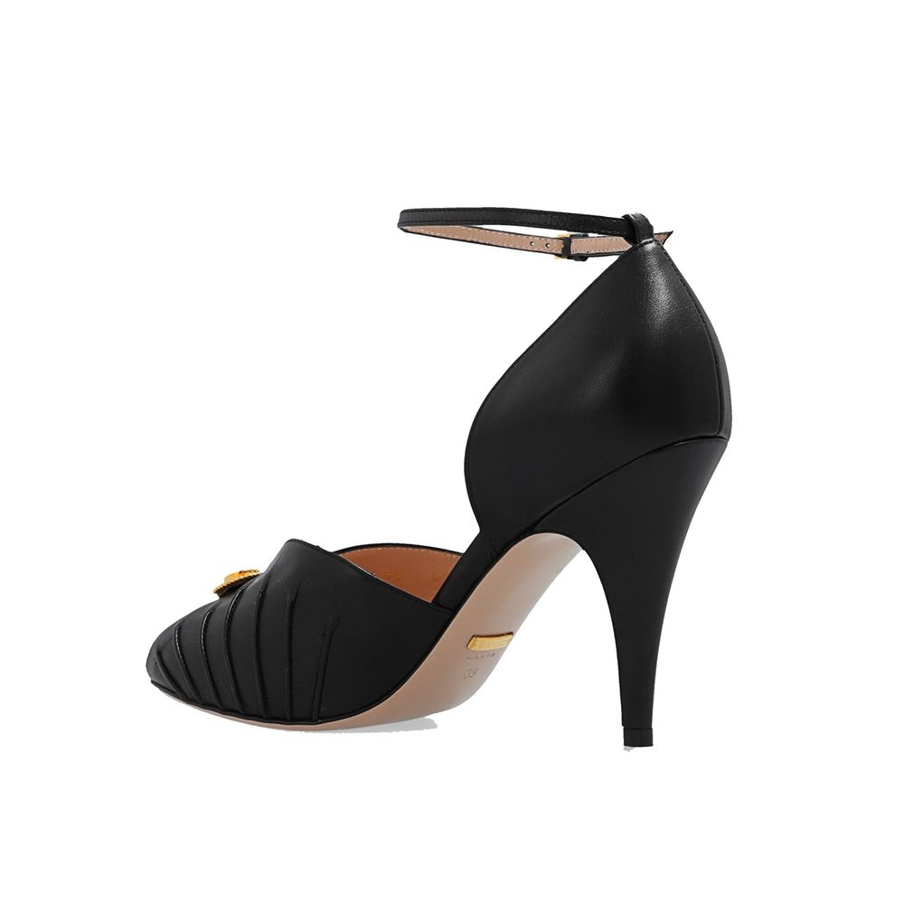 Gucci Black Leather High Heel Women's Pumps