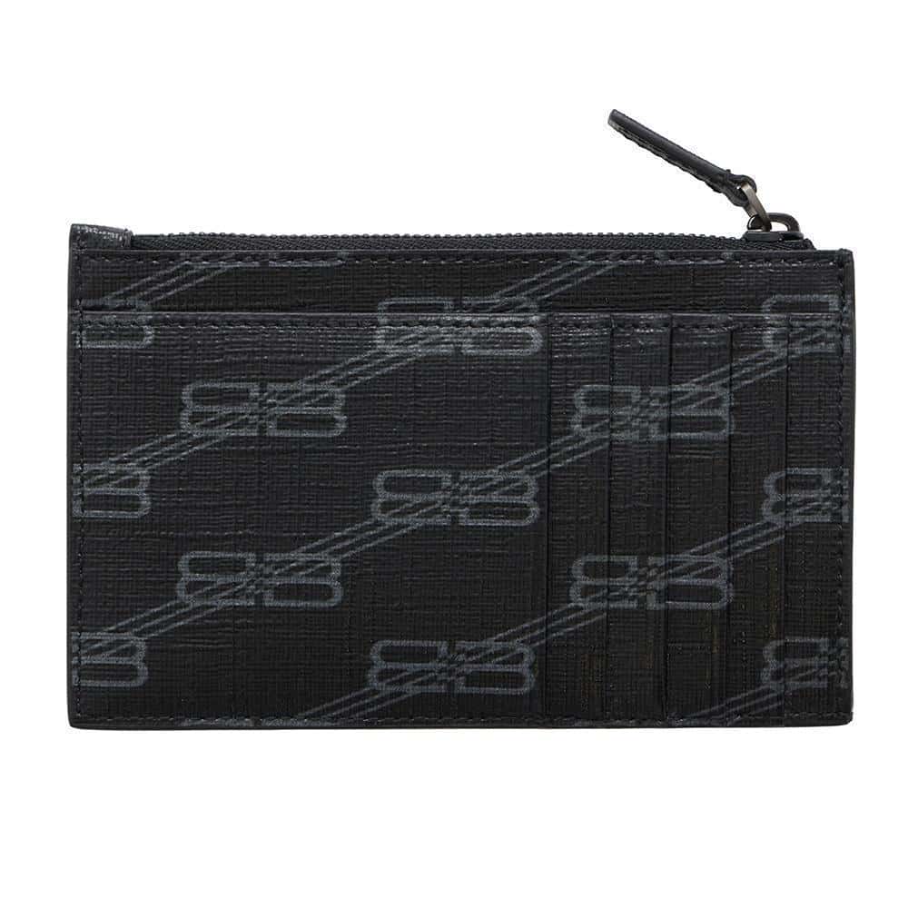 BALENCIAGA Logo Fragment Case Black640535 PVC Coated Canvas