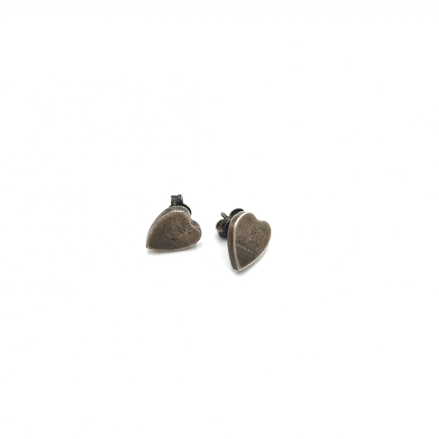 Gucci Silver 925 Heart Stud Women's Earrings ( )