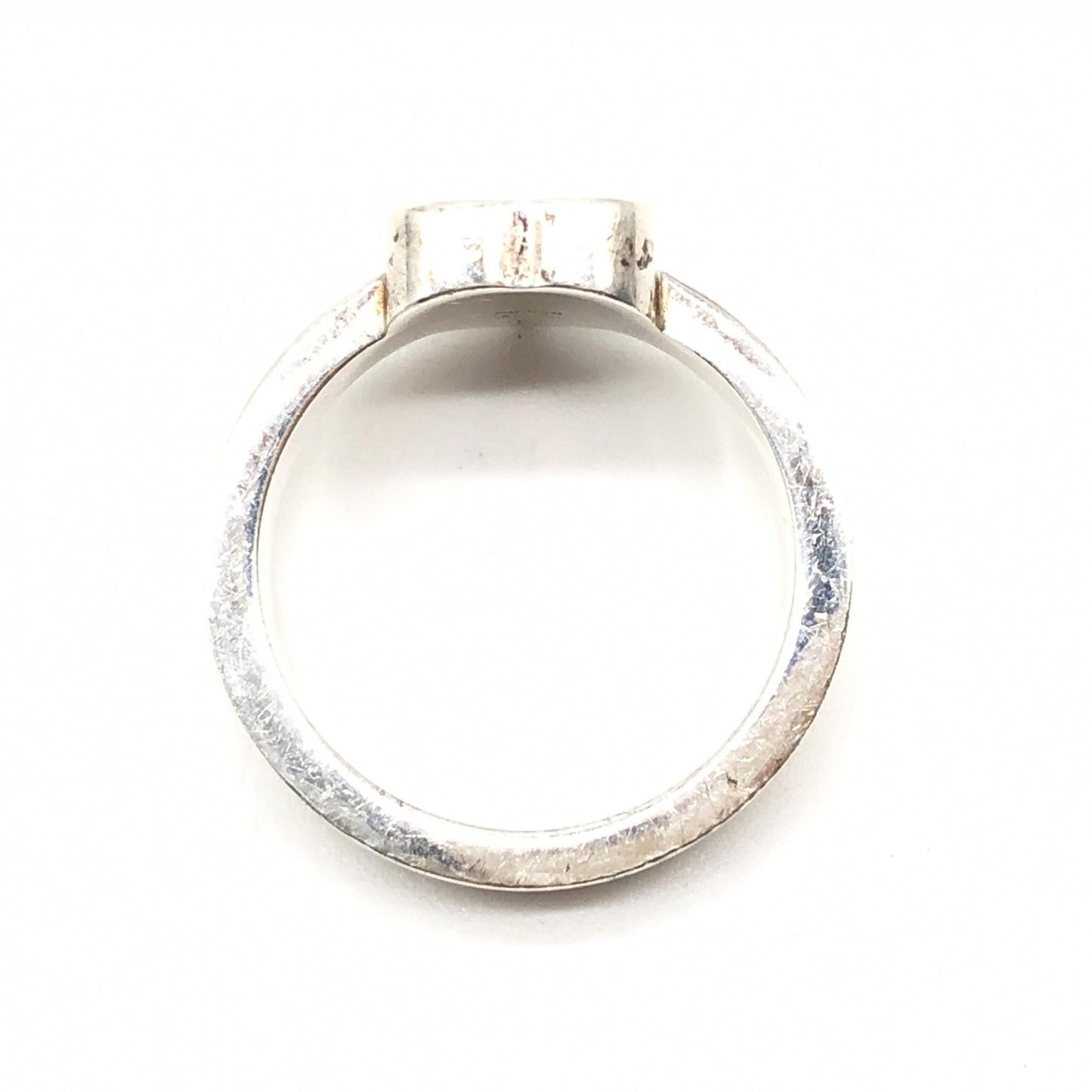 Gucci Sterling Silver Heart Trademark Ring, US Size Women's 5.5 ( )