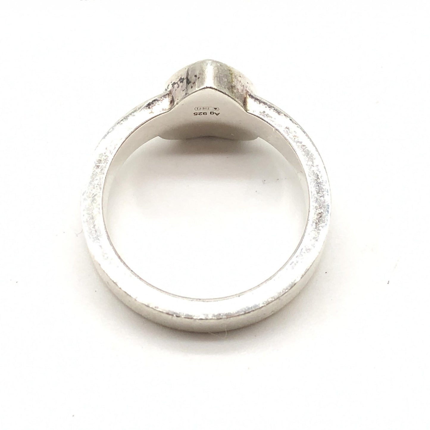 Gucci Sterling Silver Heart Trademark Ring, US Size Women's 5.5 ( )