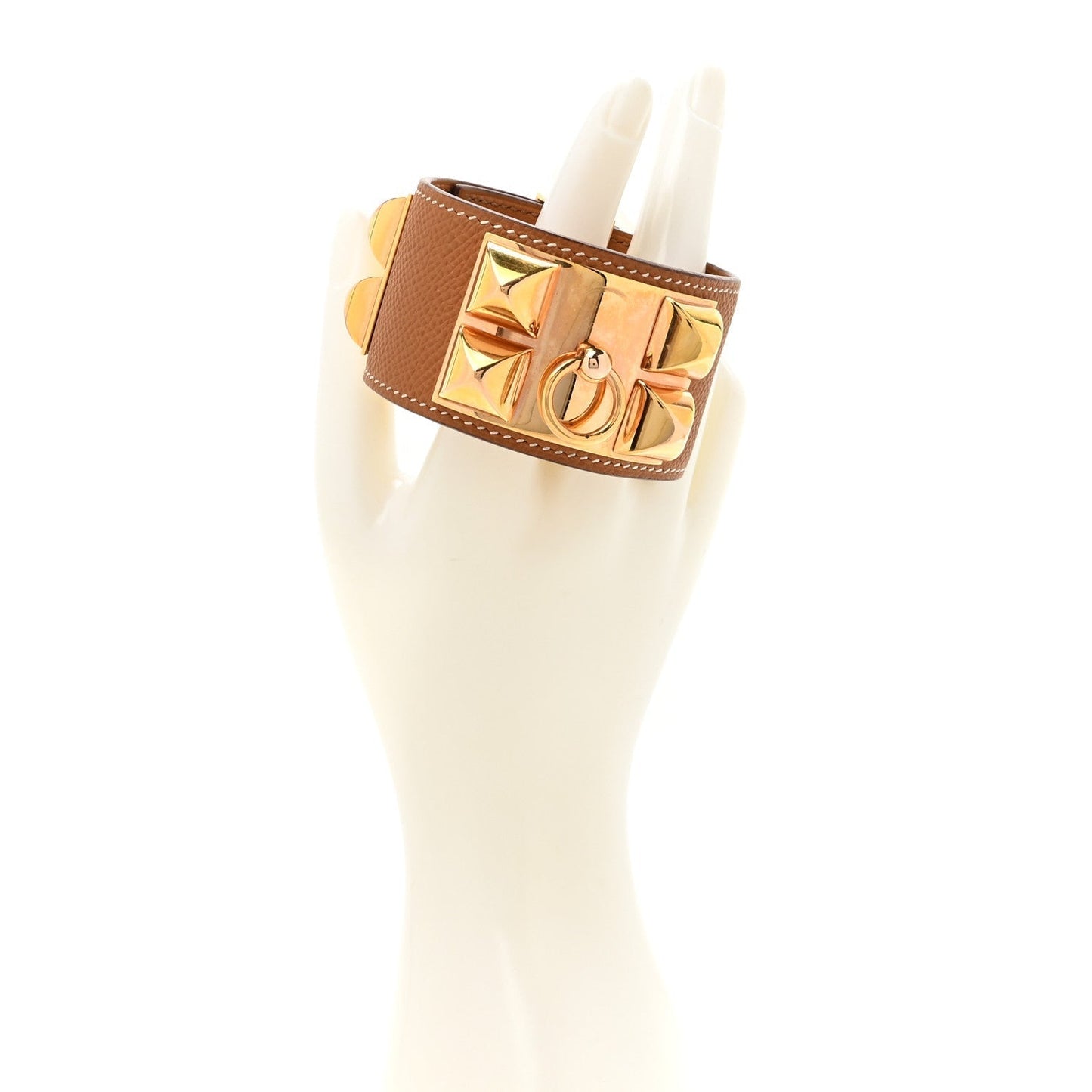 Hermes Epsom Collier de Chien CDC Bracelet T3 Gold