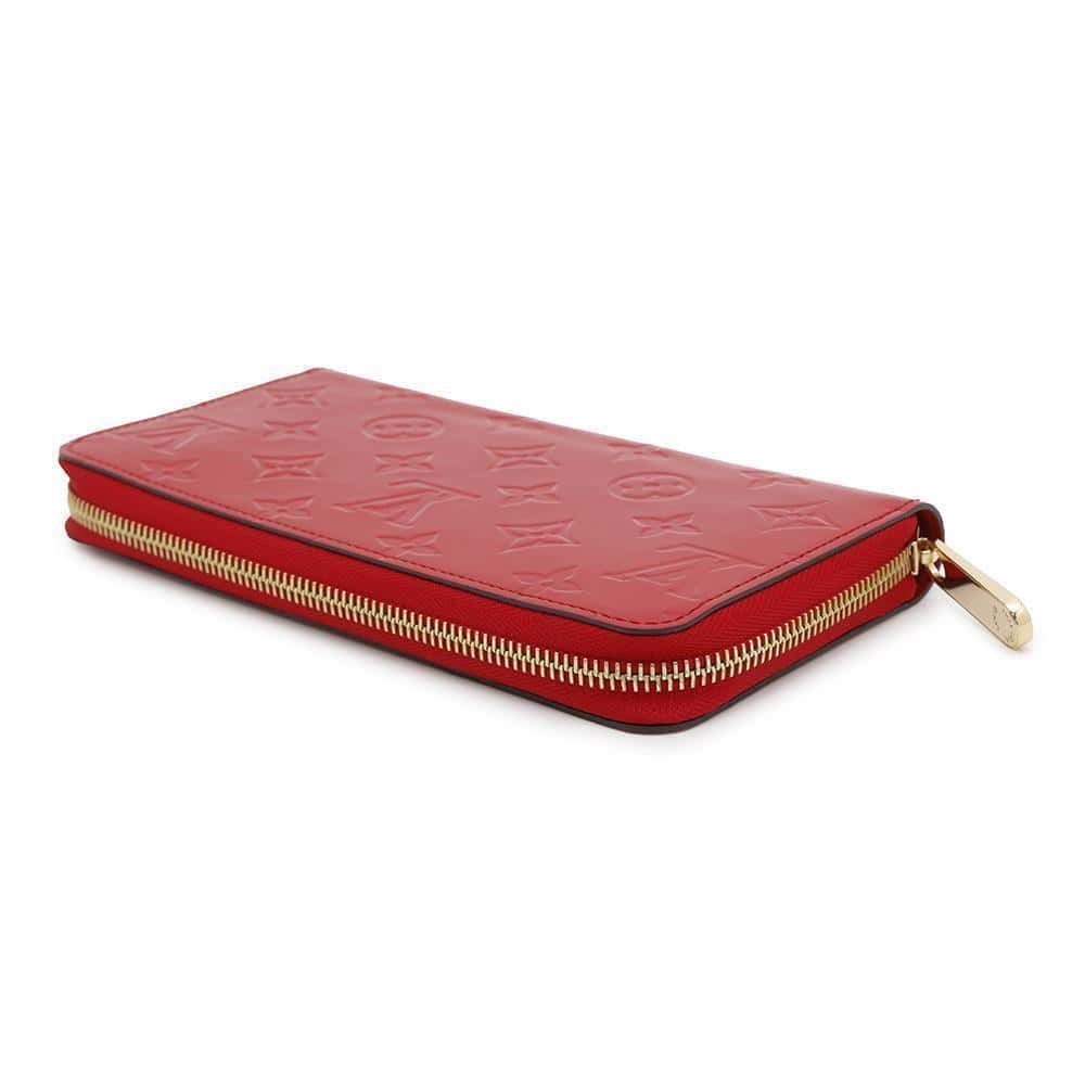 LOUIS VUITTON Zippy Wallet CeriseM90417 Monogram Vernis Leather