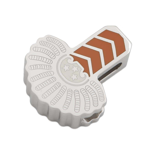 HERMES Epaulet TwillyRing Orange/Silver Metal