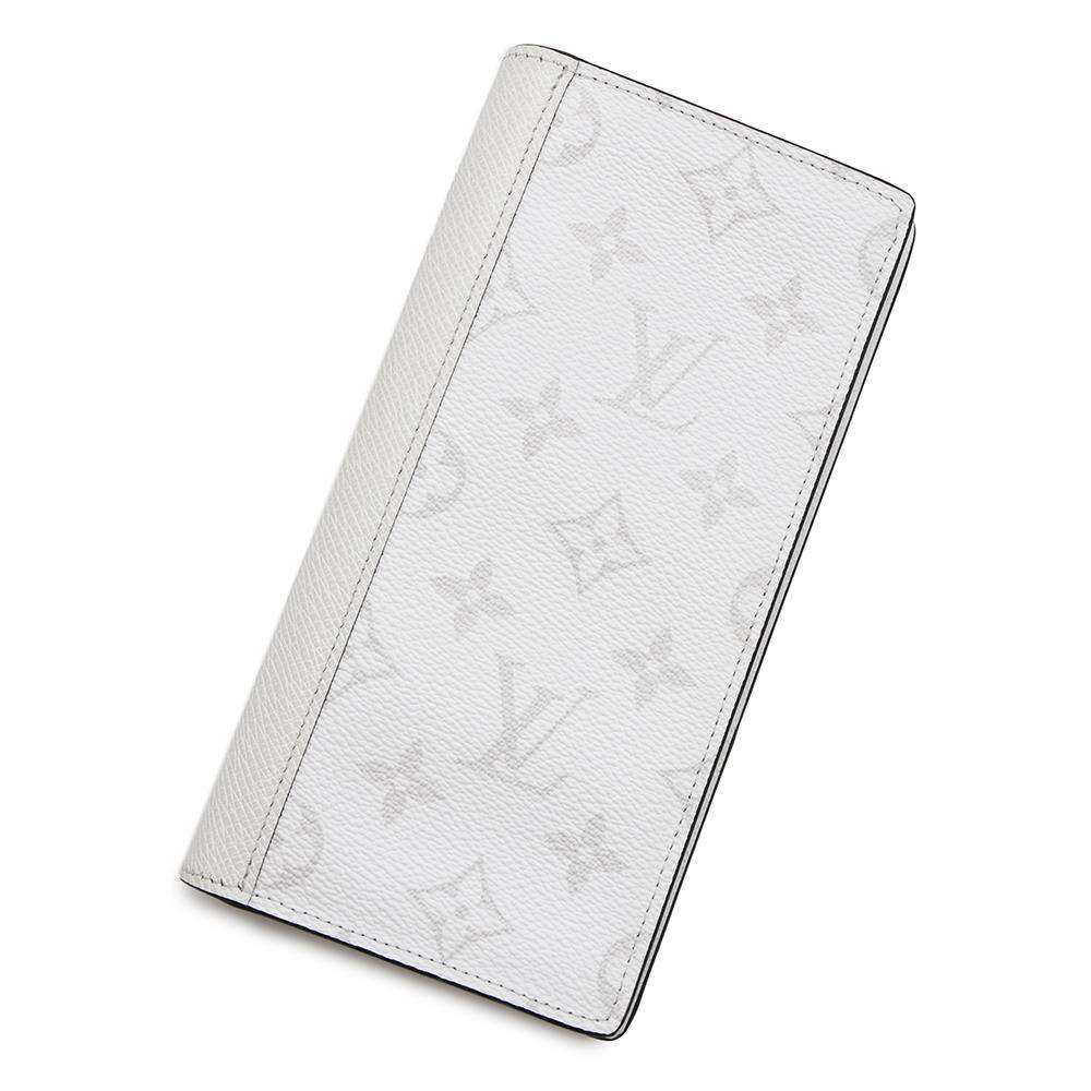LOUIS VUITTON Portefeuille Brazza NM Optical WhiteM30889 Monogram・Canvas/Taiga Leather