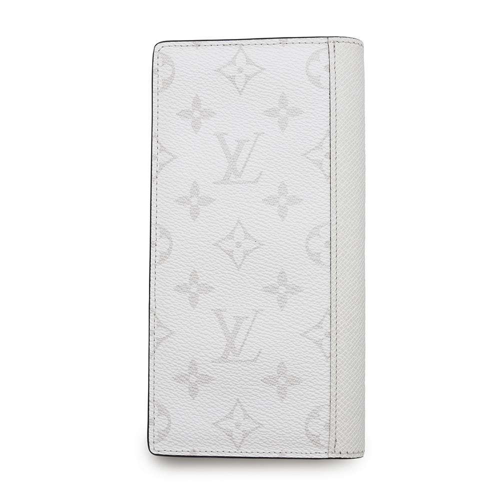 LOUIS VUITTON Portefeuille Brazza NM Optical WhiteM30889 Monogram・Canvas/Taiga Leather