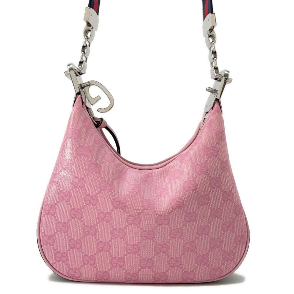 GUCCI AttachÃ© Shoulder Bag Pink699409 PVC Canvas
