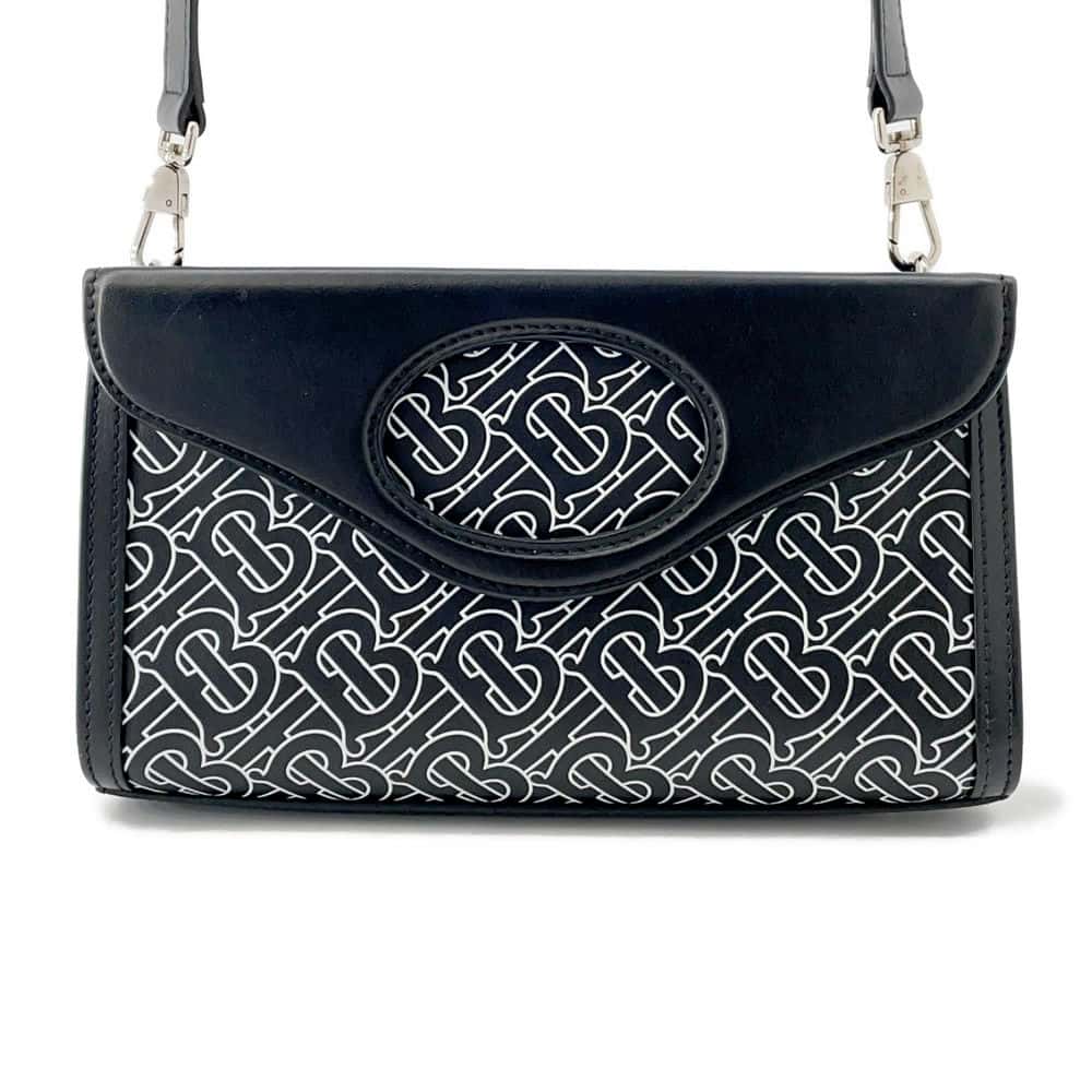 BURBERRY 2wayBag Black/White Leather