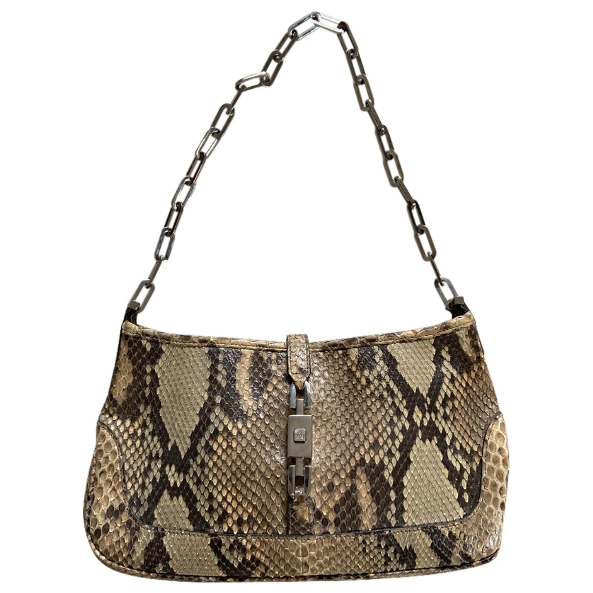 Gucci jackie    beige exotic leathers handbag