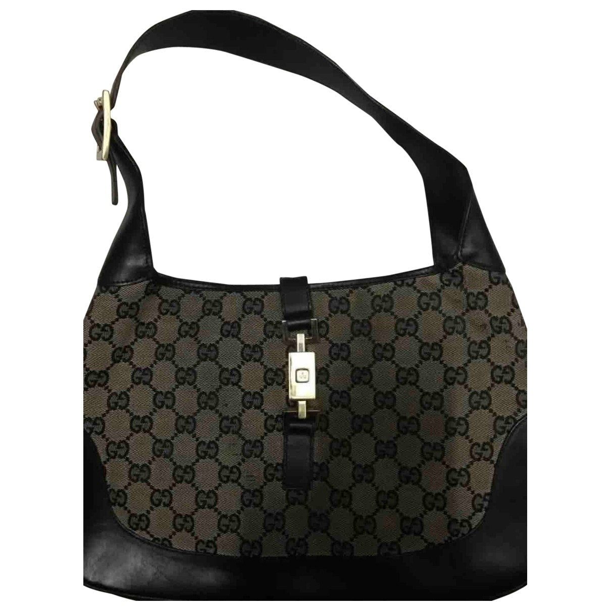 Gucci jackie    black cloth handbag
