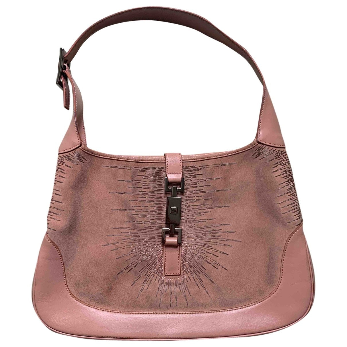 Gucci jackie    pink suede handbag