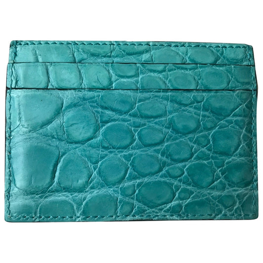 Gucci turquoise crocodile case