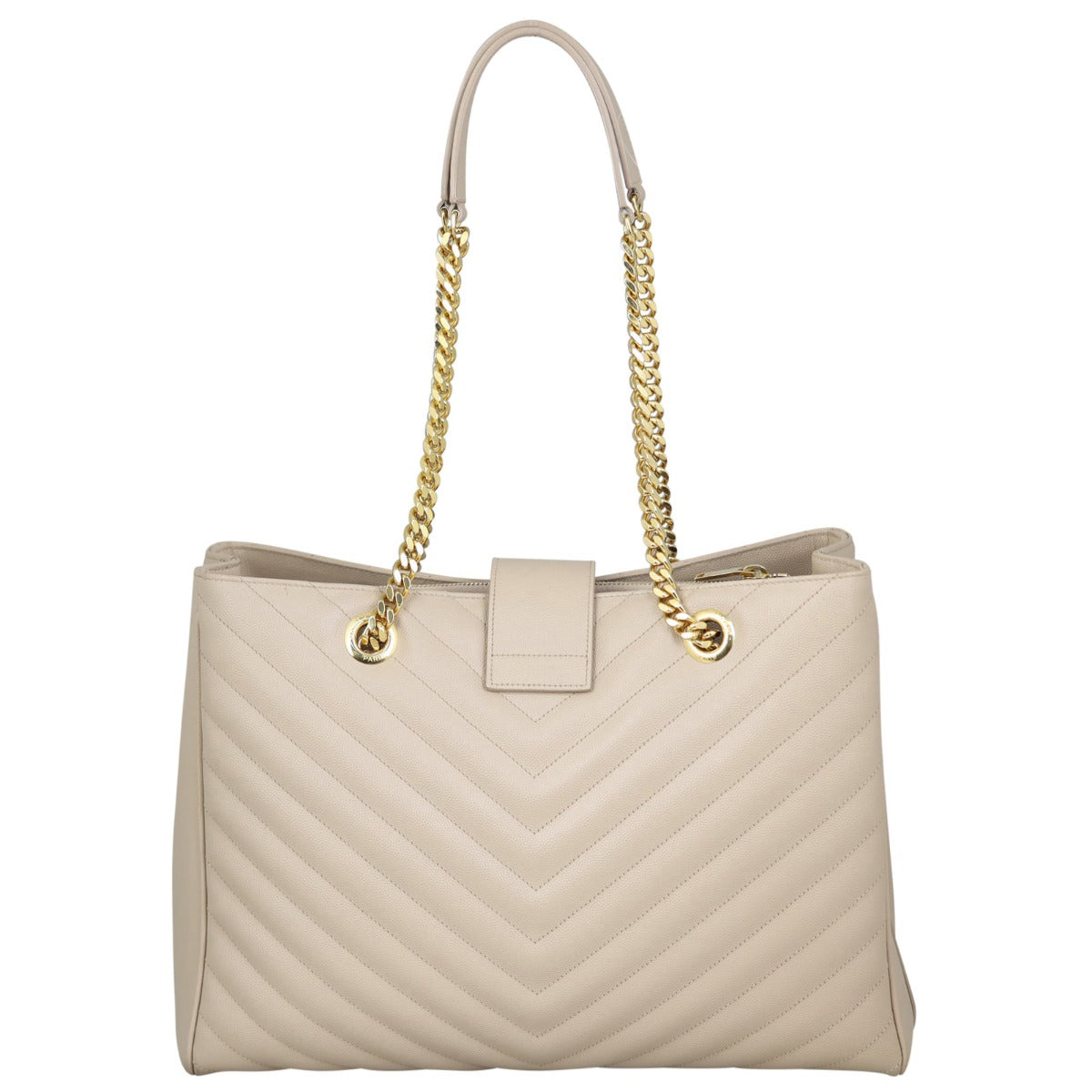 Saint Laurent Chevron Shopping Tote