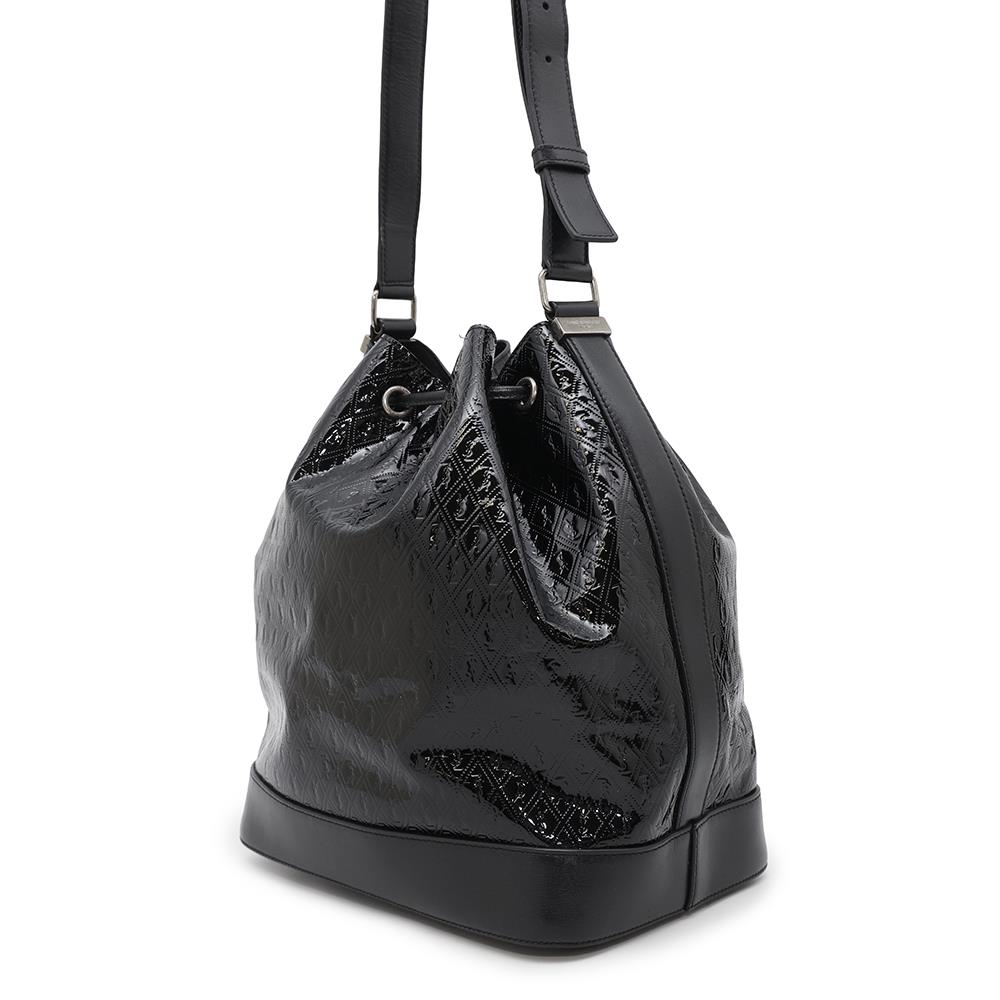 SAINT LAURENT PARIS ?Monogram bucket bag Black568606 Patent Leather