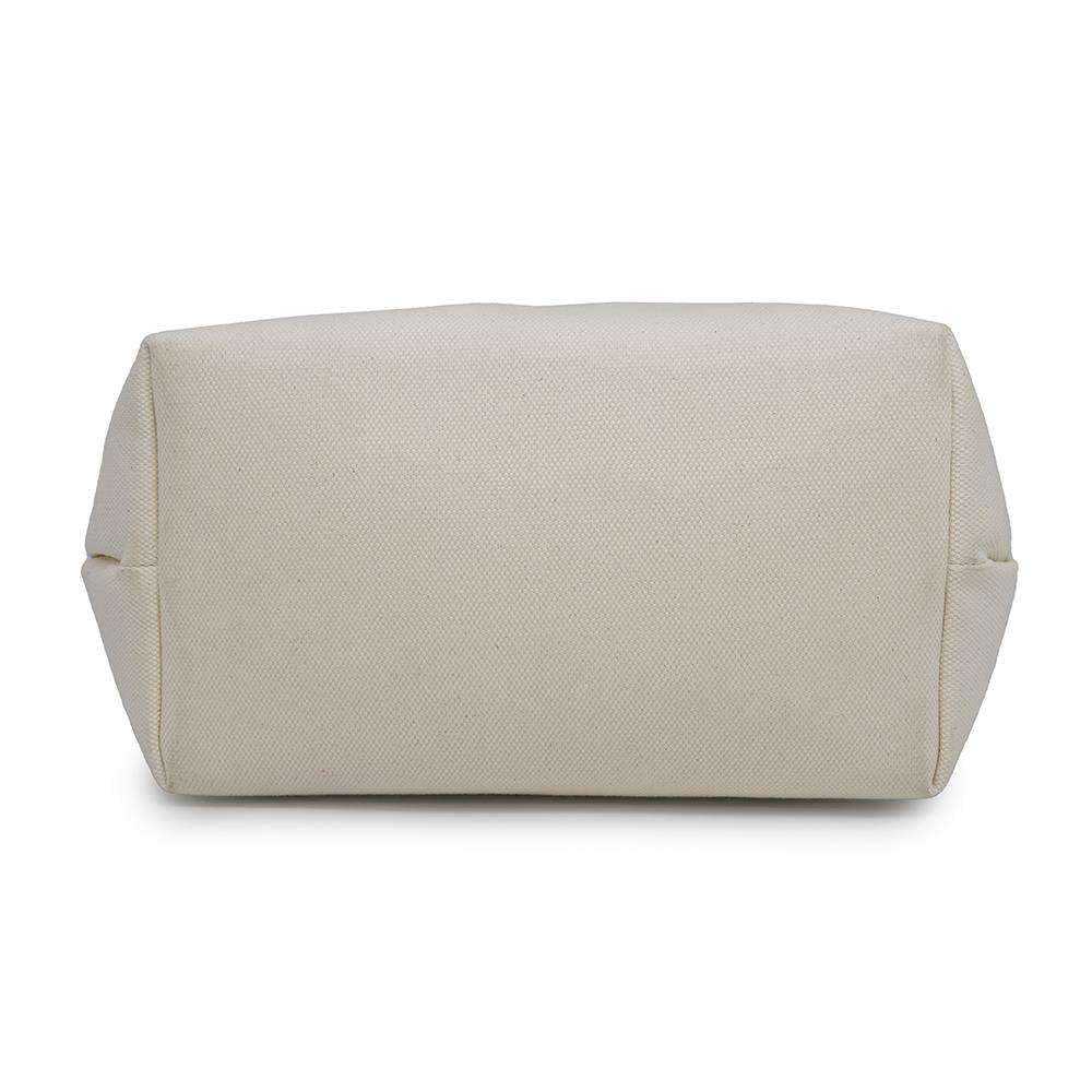 CELINE Horizontal Cabas White/Brown192162BNZ.02NT Canvas Leather